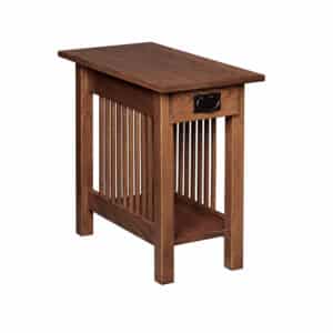 Mission Chair Side Table With Drawer