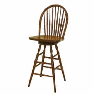 9-Spindle Bow Back Swivel Bar Stool