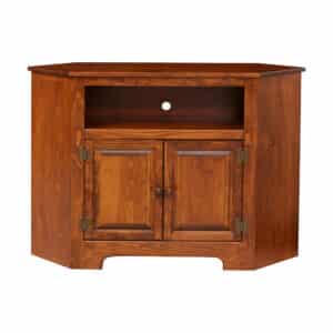 2 Door Corner TV Cabinet w/ Wood