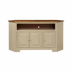3 Door Corner TV Cabinet w/ Wood
