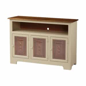 3 Door TV Cabinet w/ Tin