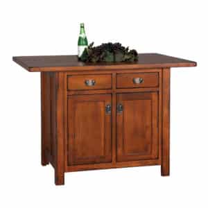 Ancient Mission Island w/ 2 Drawers and 2 Doors & Butcher Block Top