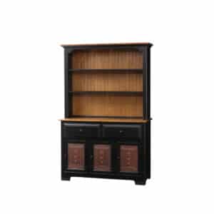 3-Door Hutch w/ Tin & Adjustable Shelf