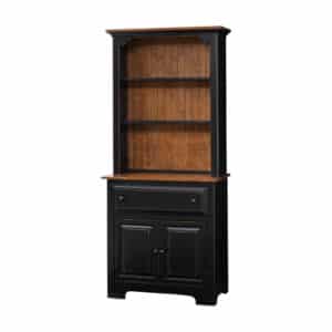 2-Door Hutch w/Wood & Adjustable Shelf