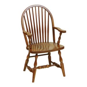 9-Spindle Bow Back Arm Chair