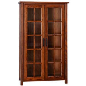 Eshton 5 Foot Bookcase with Glass Doors