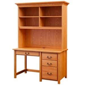 Eshton Single Pedestal Desk and Hutch