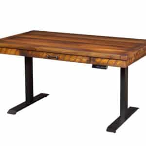 Loft Lift Desk Table with Barnwood Top