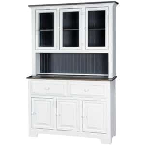 3 Door Hutch With Glass Doors