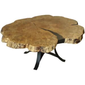 Spalted Maple Coffee Table - Golden Gate Base