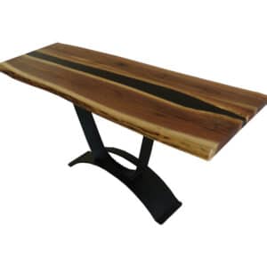 Walnut Sofa Table - Flint Stone Base